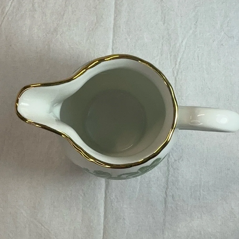 Richard Ginori Demitasse Coffee Tea Set Green Rose 15pc Espresso Service For 6 - Picture 15 of 16